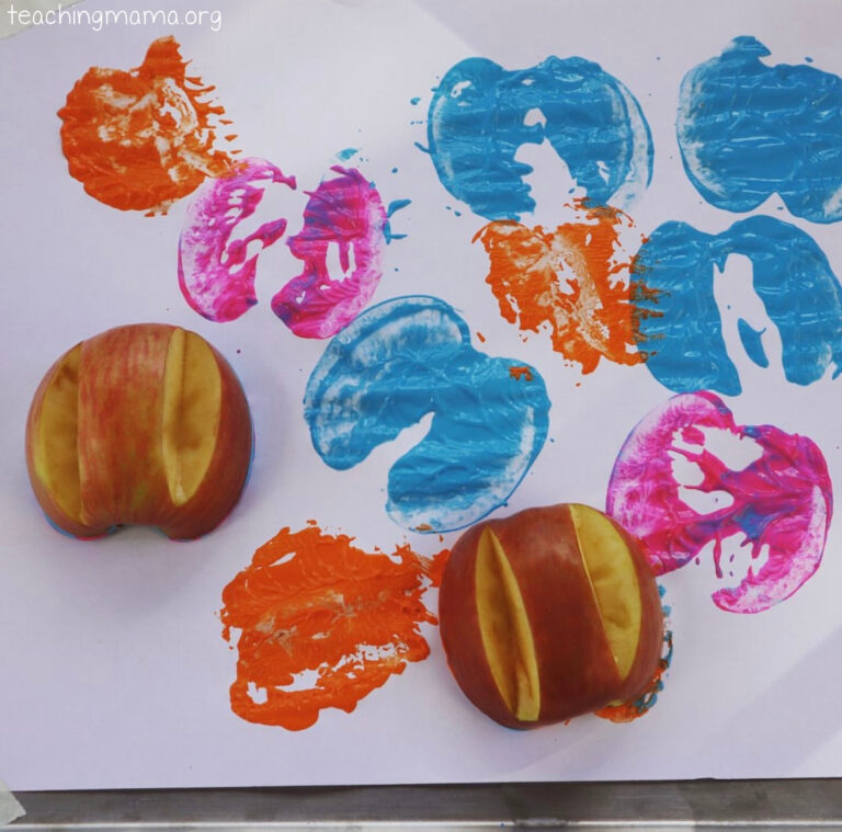 Apple Painting Activity for Preschoolers - Teaching Mama