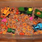 pumpkins sensory bin