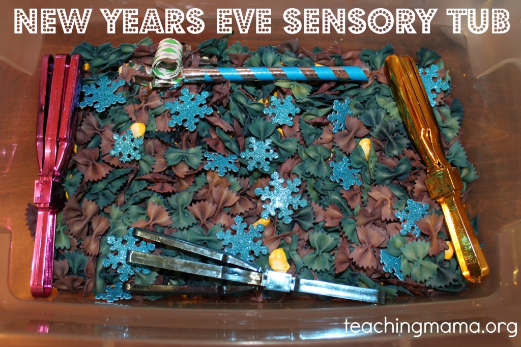 New Years Sensory Tub