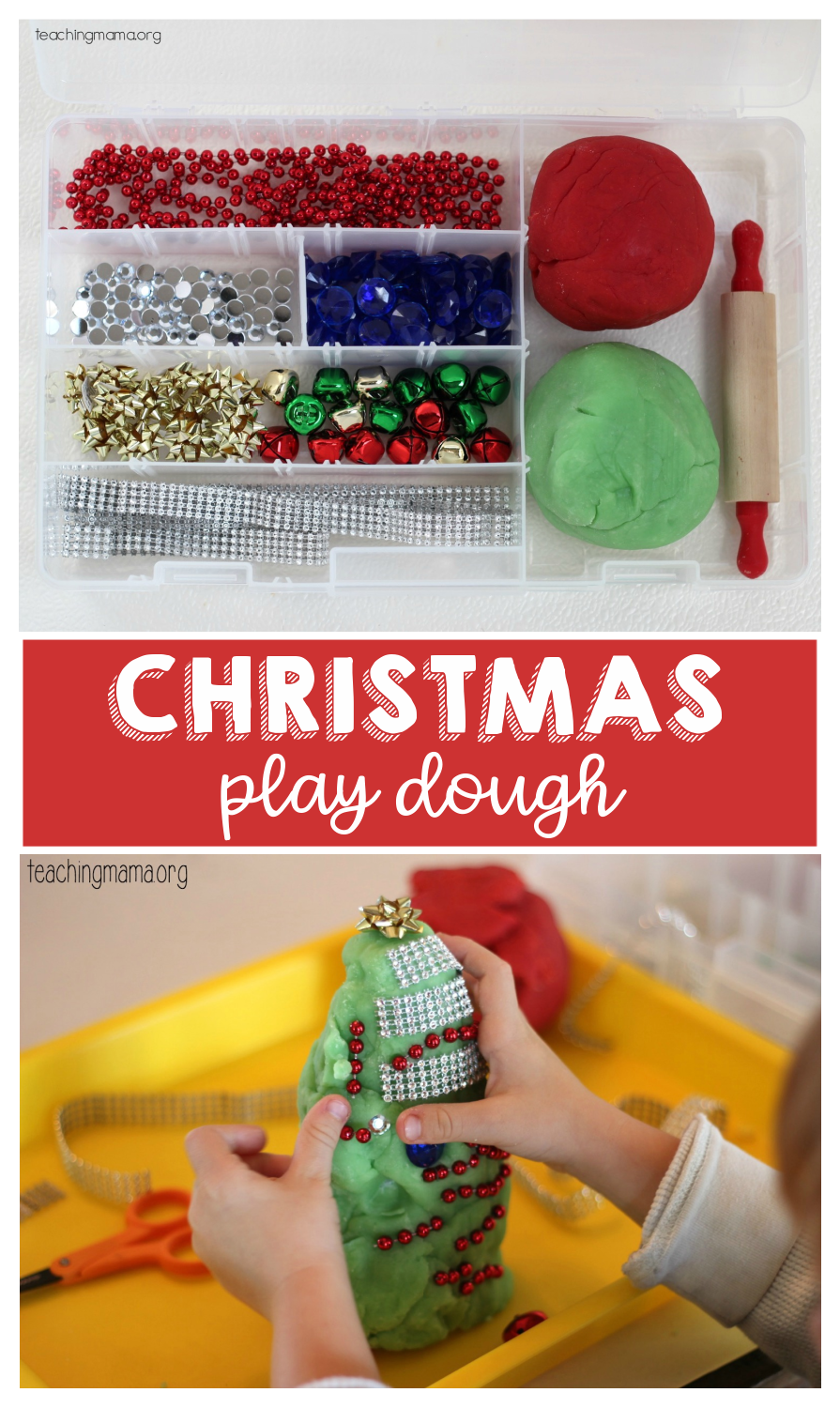 Christmas Playdoh Playdough Mat Gift for Students by Just Reed