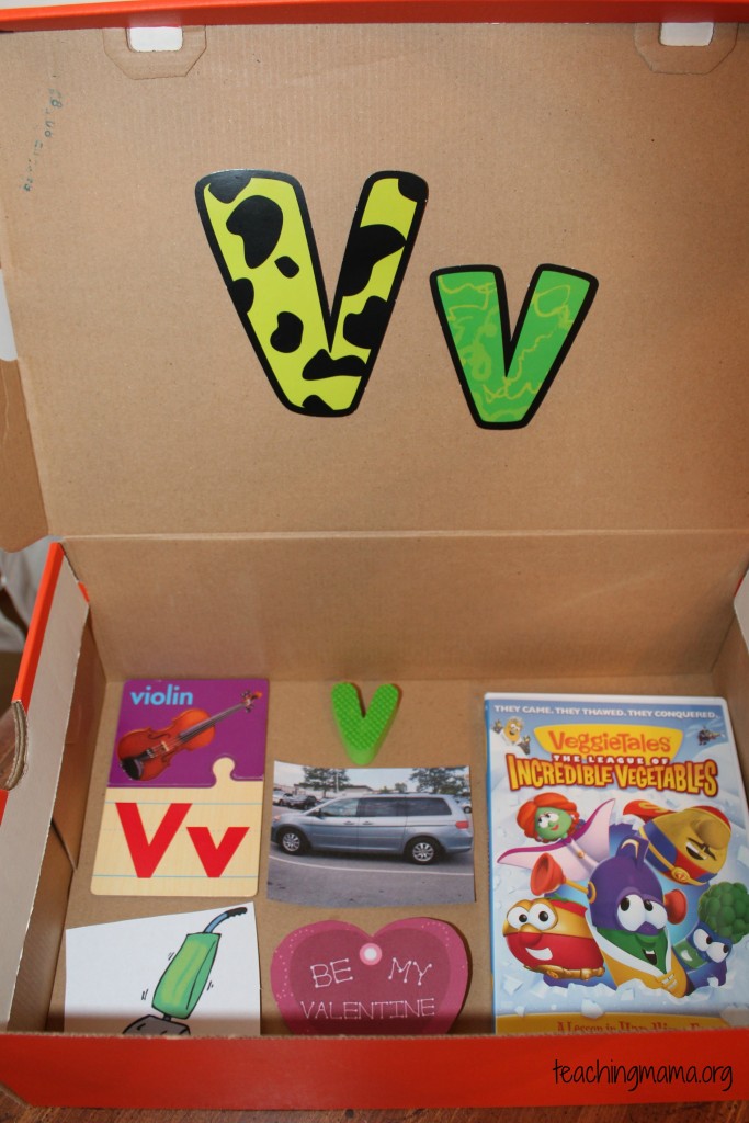 V Alphabet Box