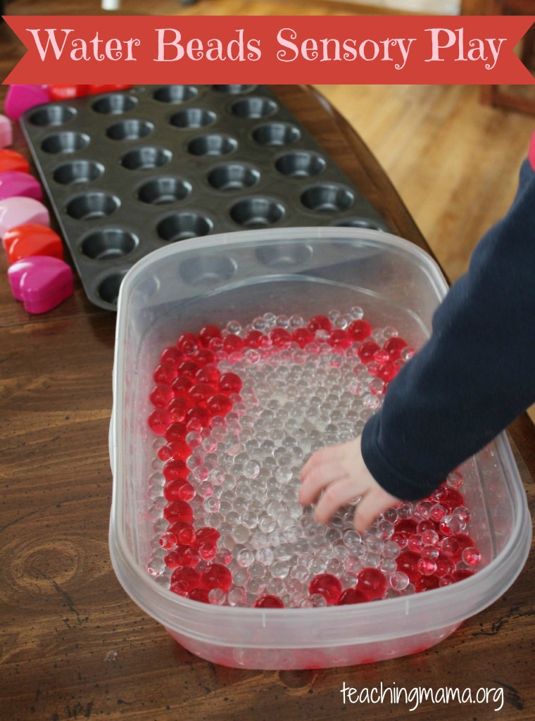 Valentine's Day Sensory Bottle with Water Beads - Fun-A-Day!