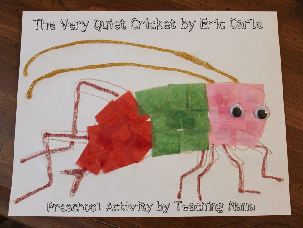The Very Quiet Cricket {Preschool Activity}
