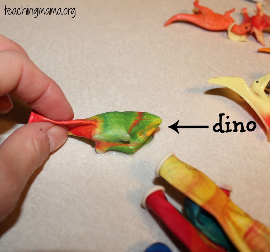 Dino Ice Eggs- how to put dino in the water balloon