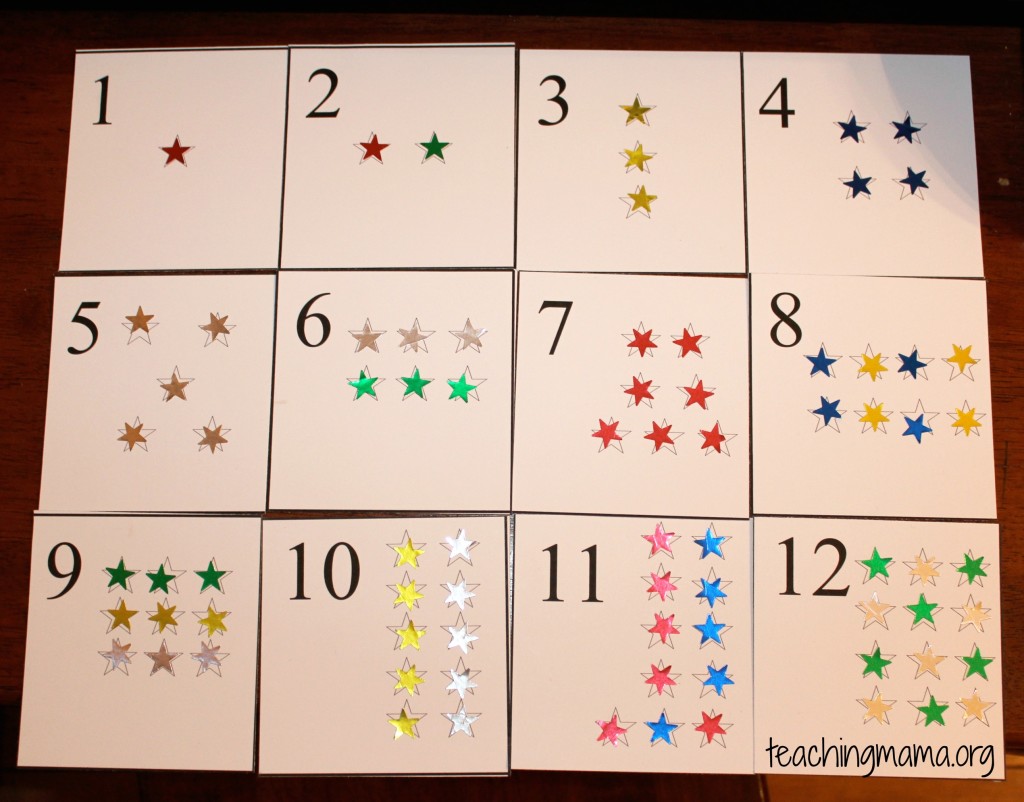 Star Number Cards--with free printable