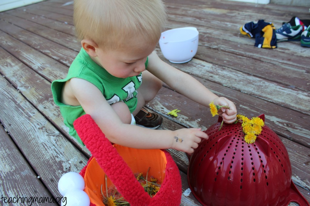 Fine Motor Skills with Dandelions