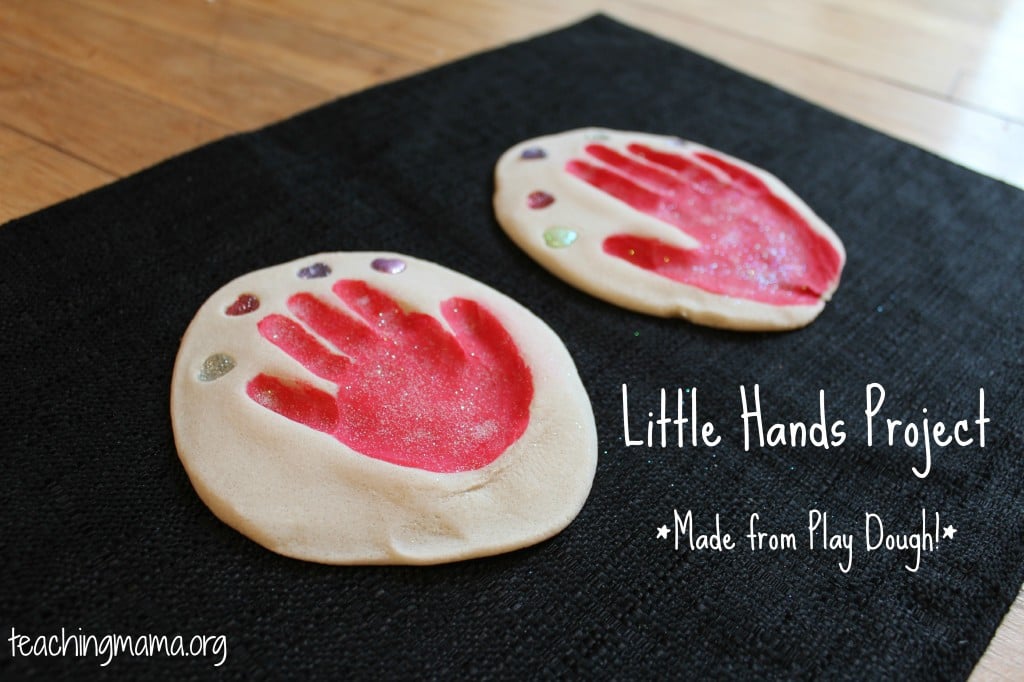 Little hands project using play dough