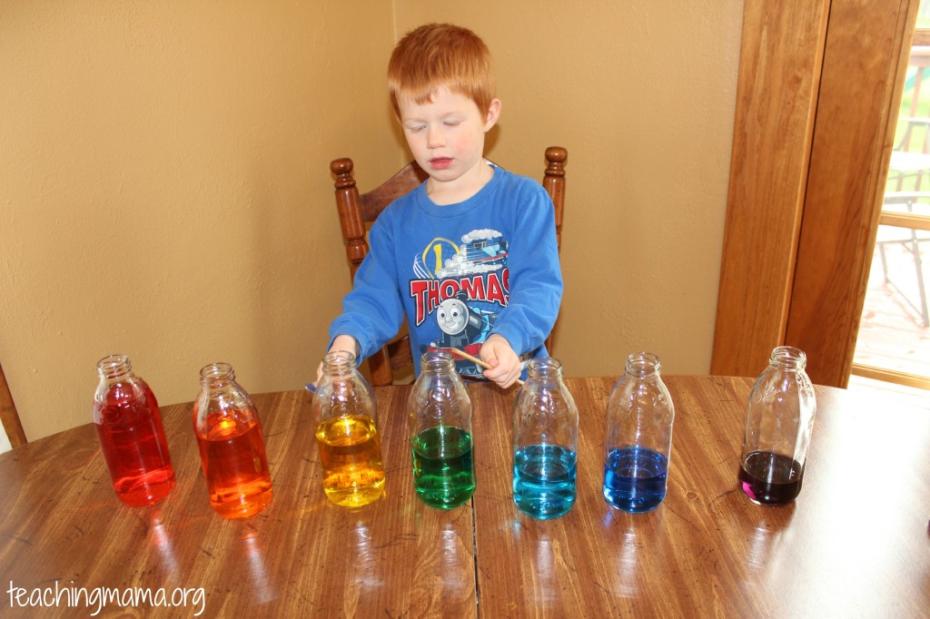 Playing Music with Water Xylophone 