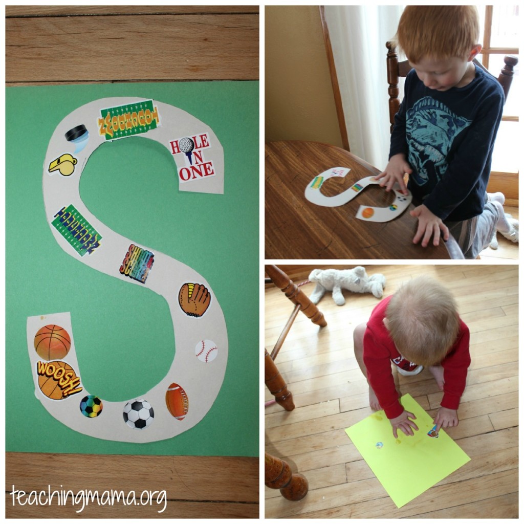 Decorating the letter S in Sport Stickers