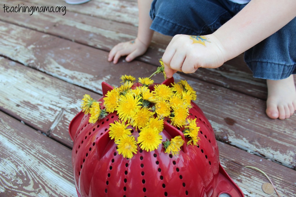 Dandelion Activity- good for building fine motor skills!