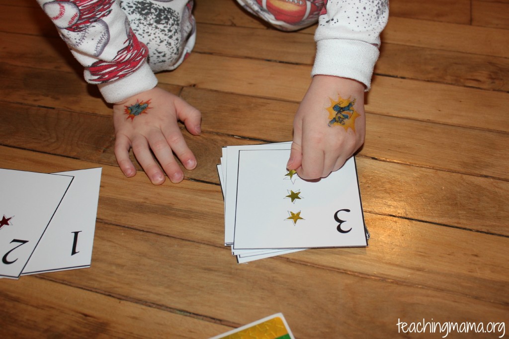 Star Number Cards