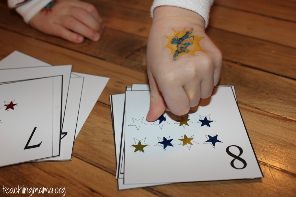 Star Number Cards --includes free printable