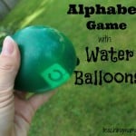 Alphabet Game with Water Balloons