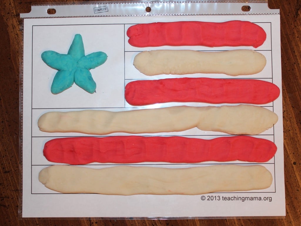 Flag Playdough project for Preschoolers