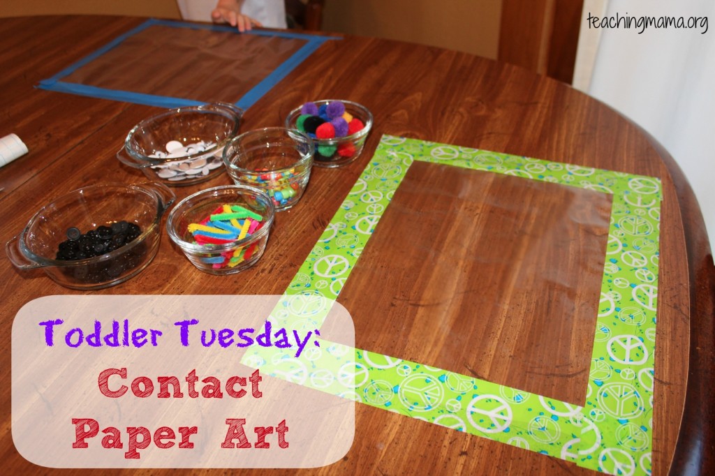 Toddler Tuesday: Contact Paper Art