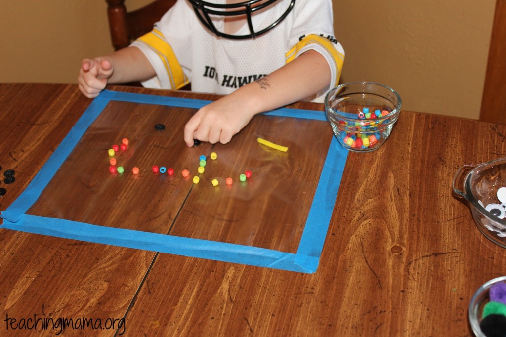 toddler art with contact paper