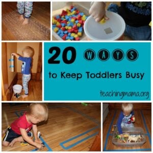 20 Ways to Keep Toddlers Busy