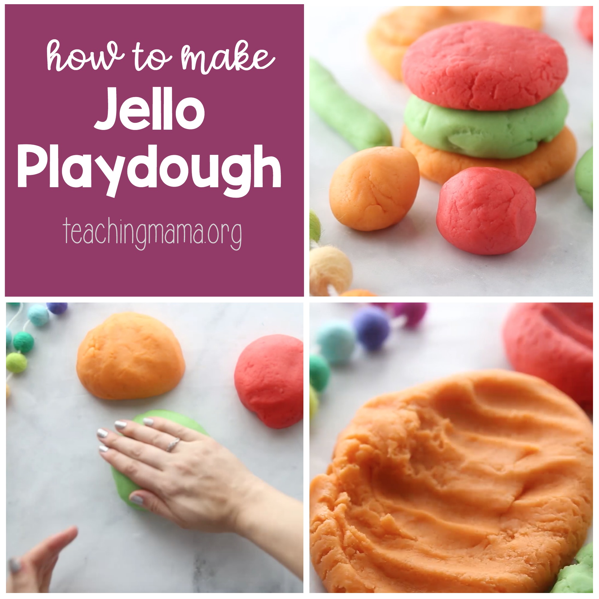 How to Make Jello Playdough - Teaching Mama