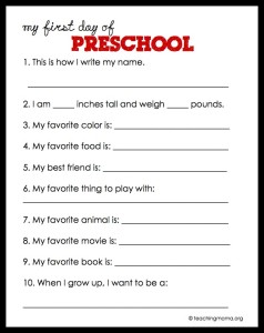 4 Ways to Celebrate the First Day of Preschool