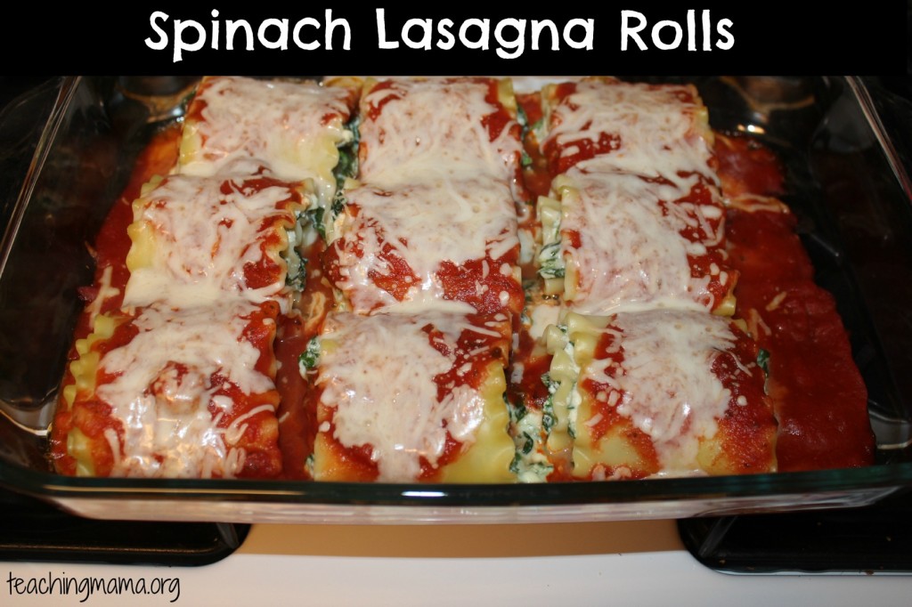 Spinach Lasagna Rolls