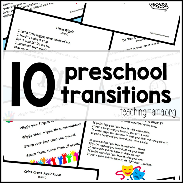 10 Preschool Transitions