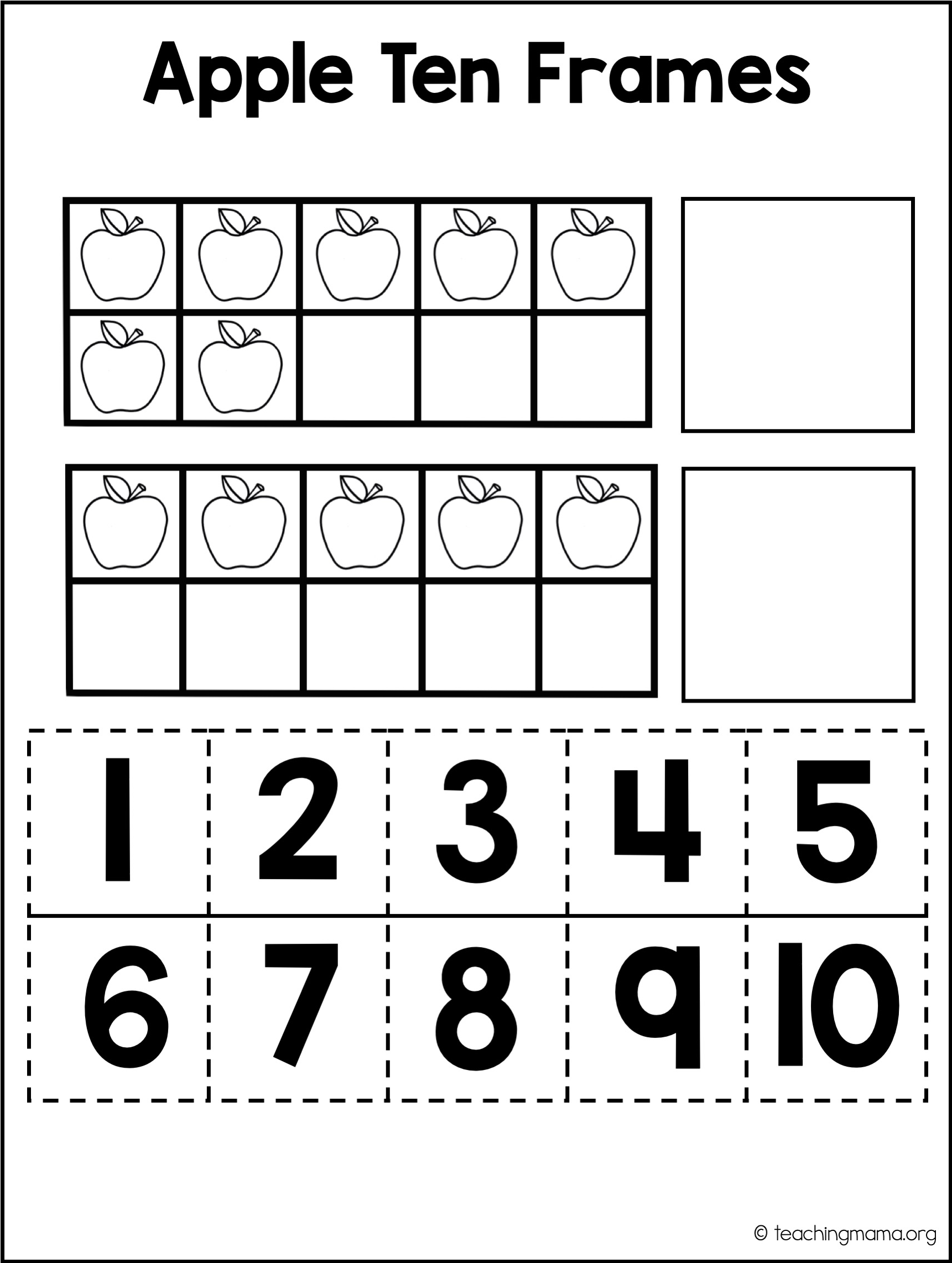 apple ten frames