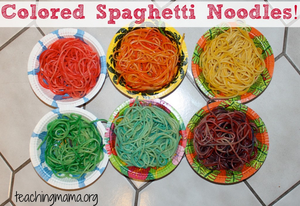 Colored Spaghetti Noodles