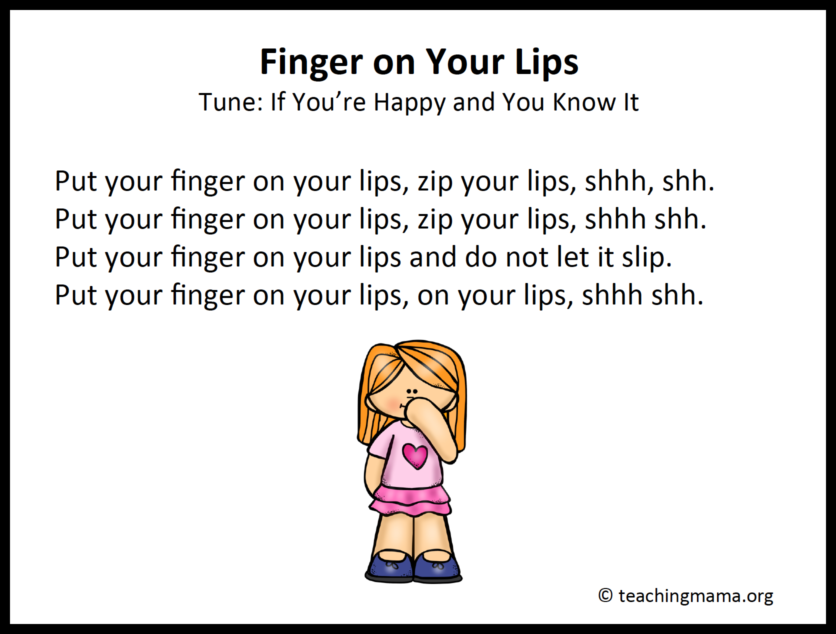 finger on your lips song
