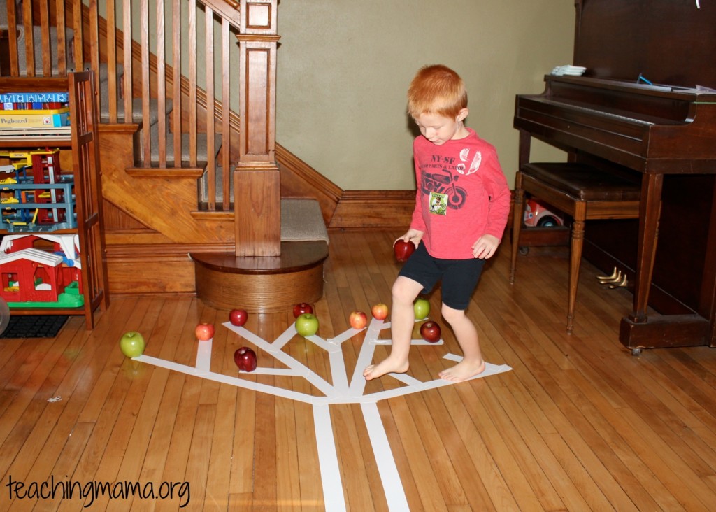 Apple Tree Game--great for working on gross motor skills!