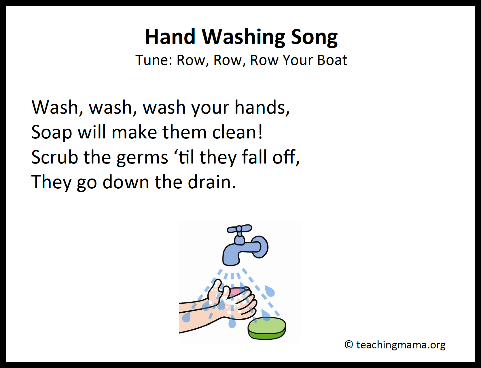 hand washing song