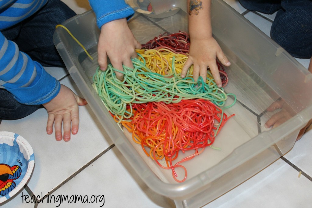 Rainbow Spaghetti Noodles