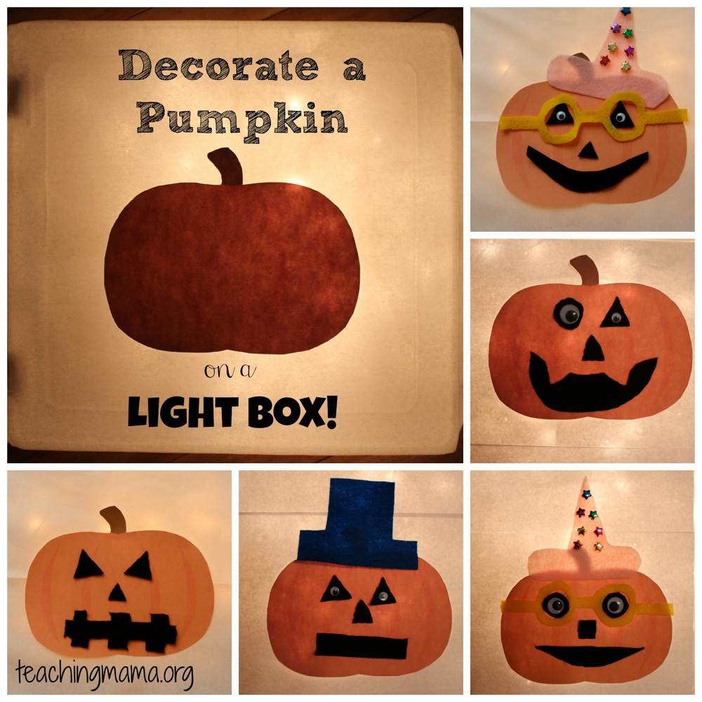 Decorate a Pumpkin on a Light Box