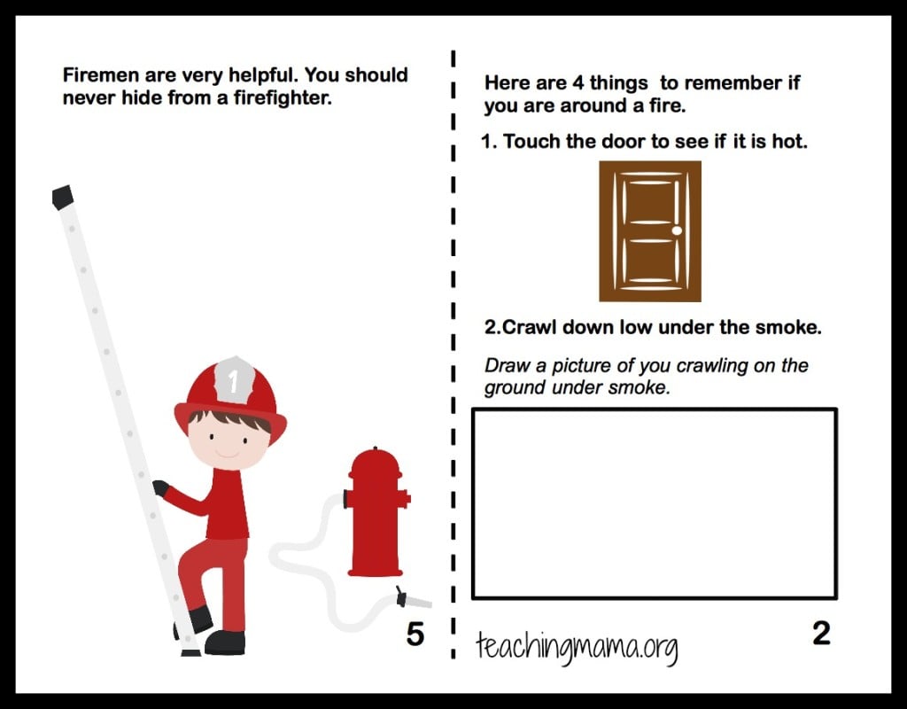 fire safety writing paper