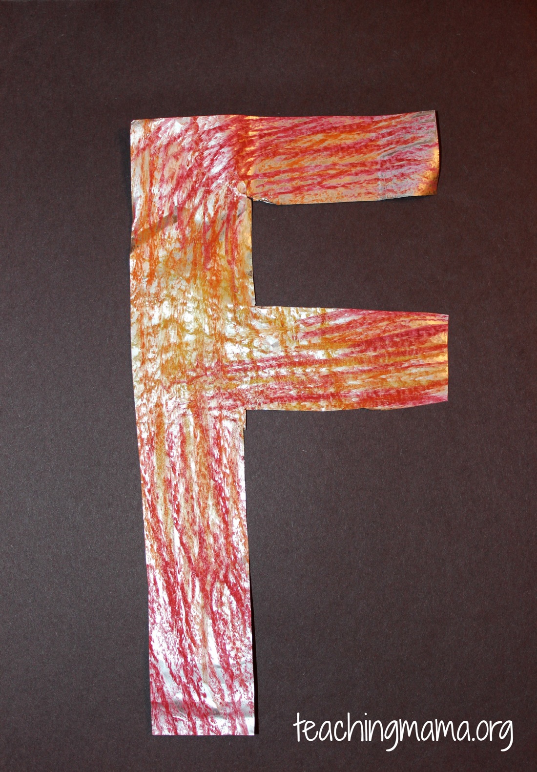 Tin Foil letter F