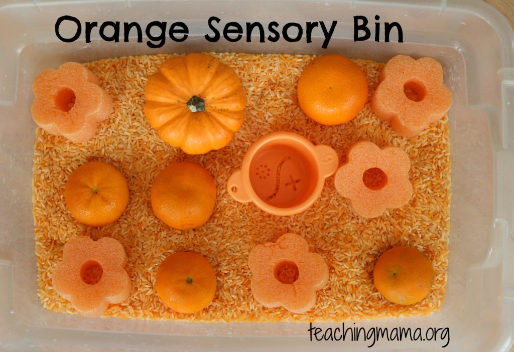 Orange Sensory Bin
