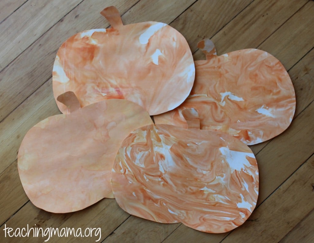 Pumpkin Craft using Shaving Cream