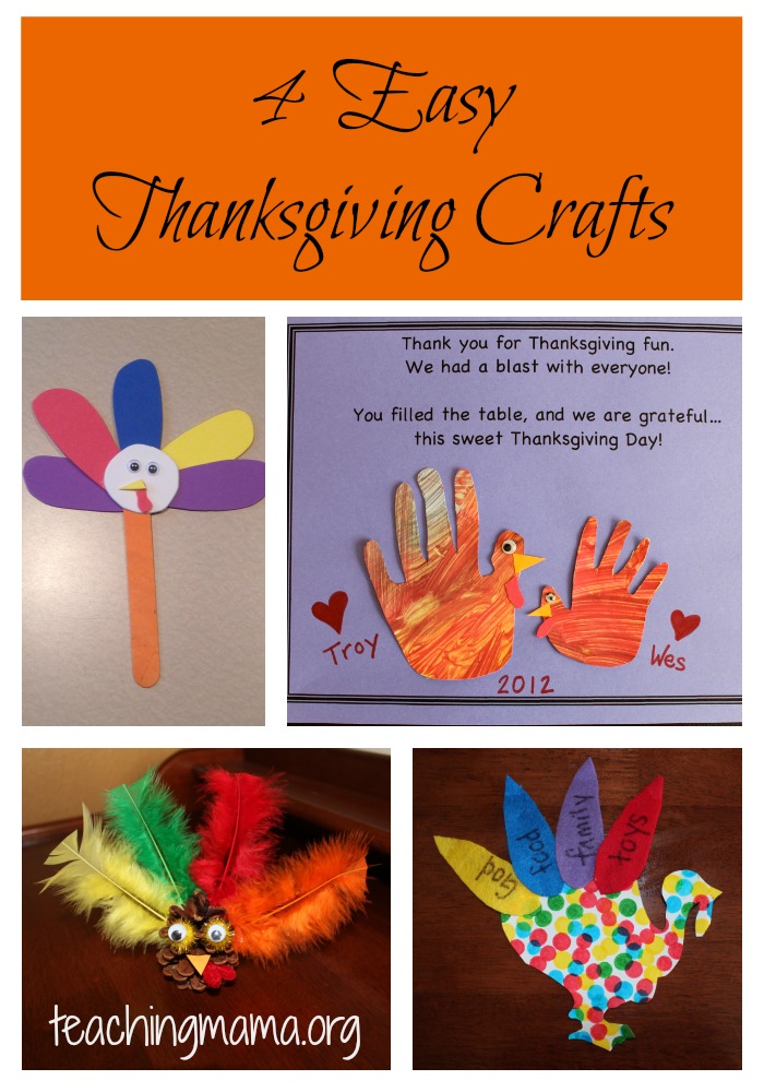 4 Easy Thanksgiving Crafts