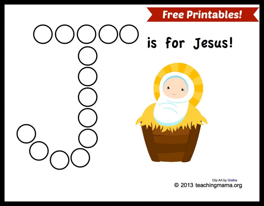 J is for Jesus free printables