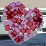 Heart Tissue Paper Suncatchers
