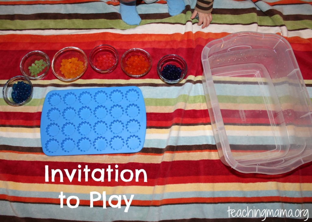 Invitation to Play with Water Beads