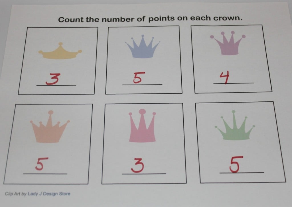 Counting Practice with Crowns