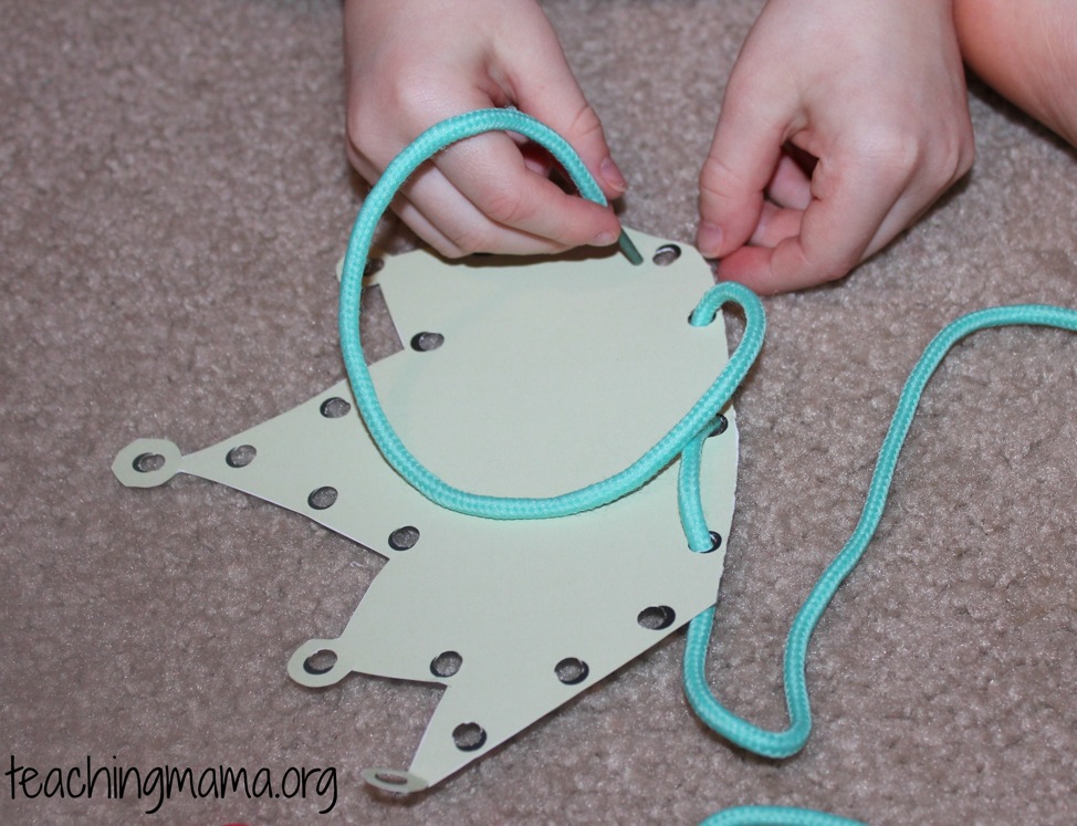 lacing practice for fine motor skills