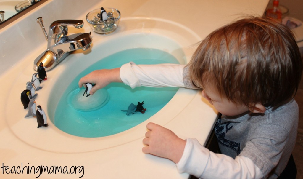 sensory sink with penguins