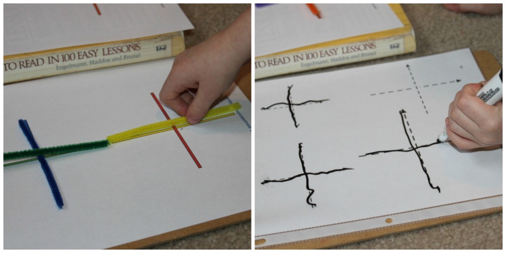 Cross Lines with Pipe Cleaners