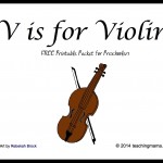 V is for Violin — Letter V Printables