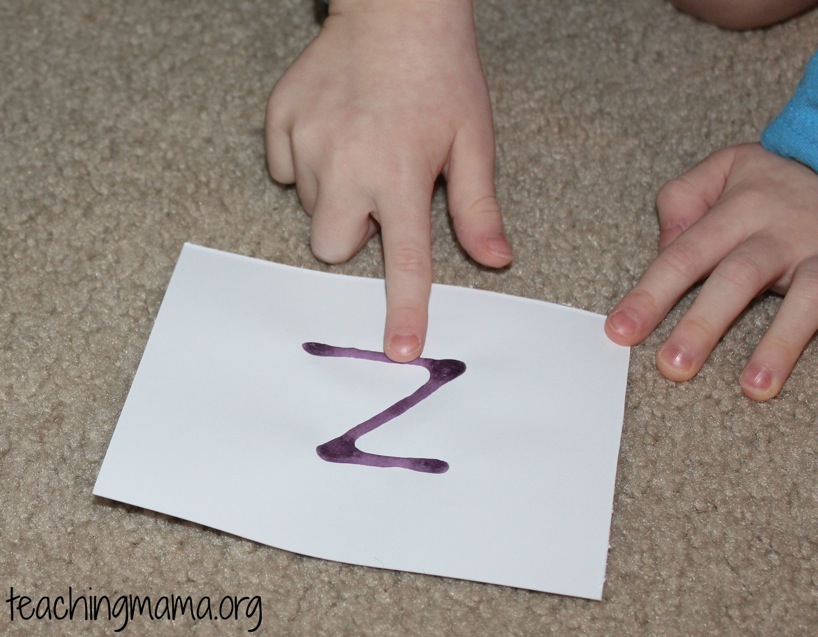 tactile letter z