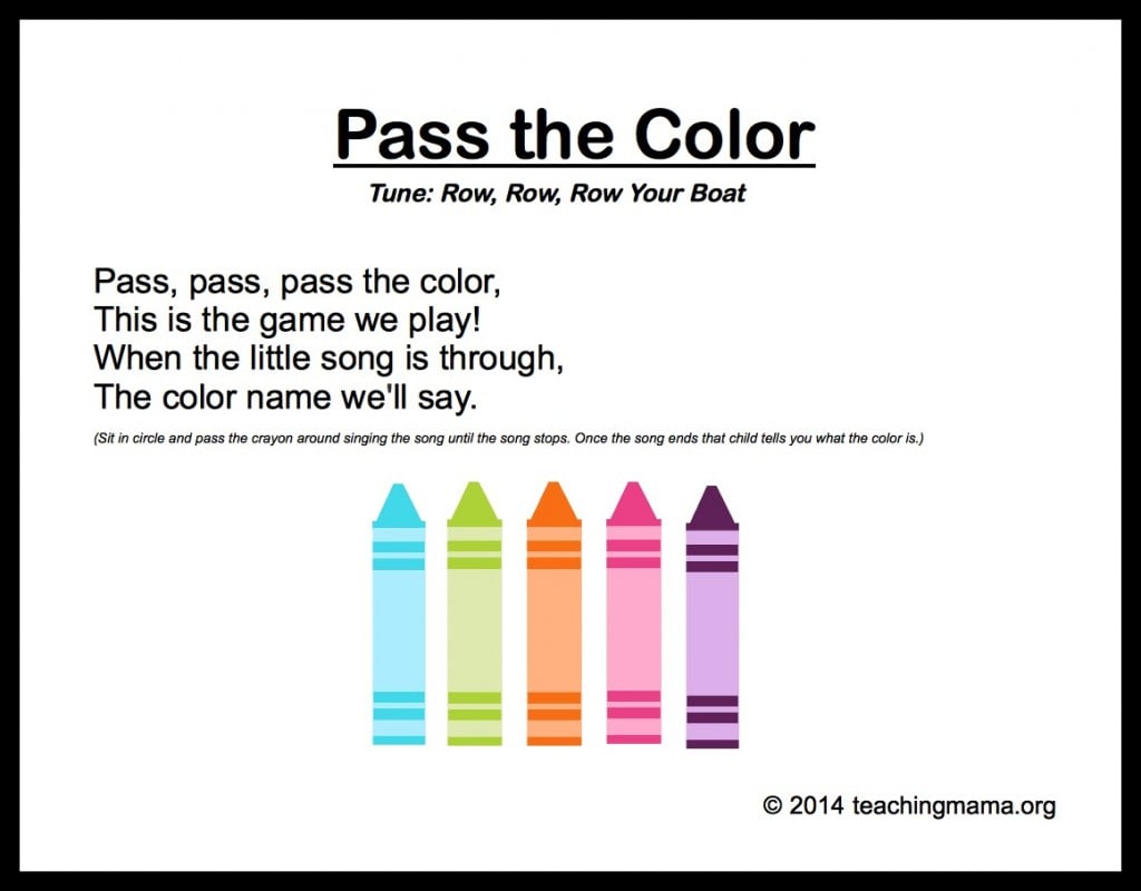 Pass The Color Song