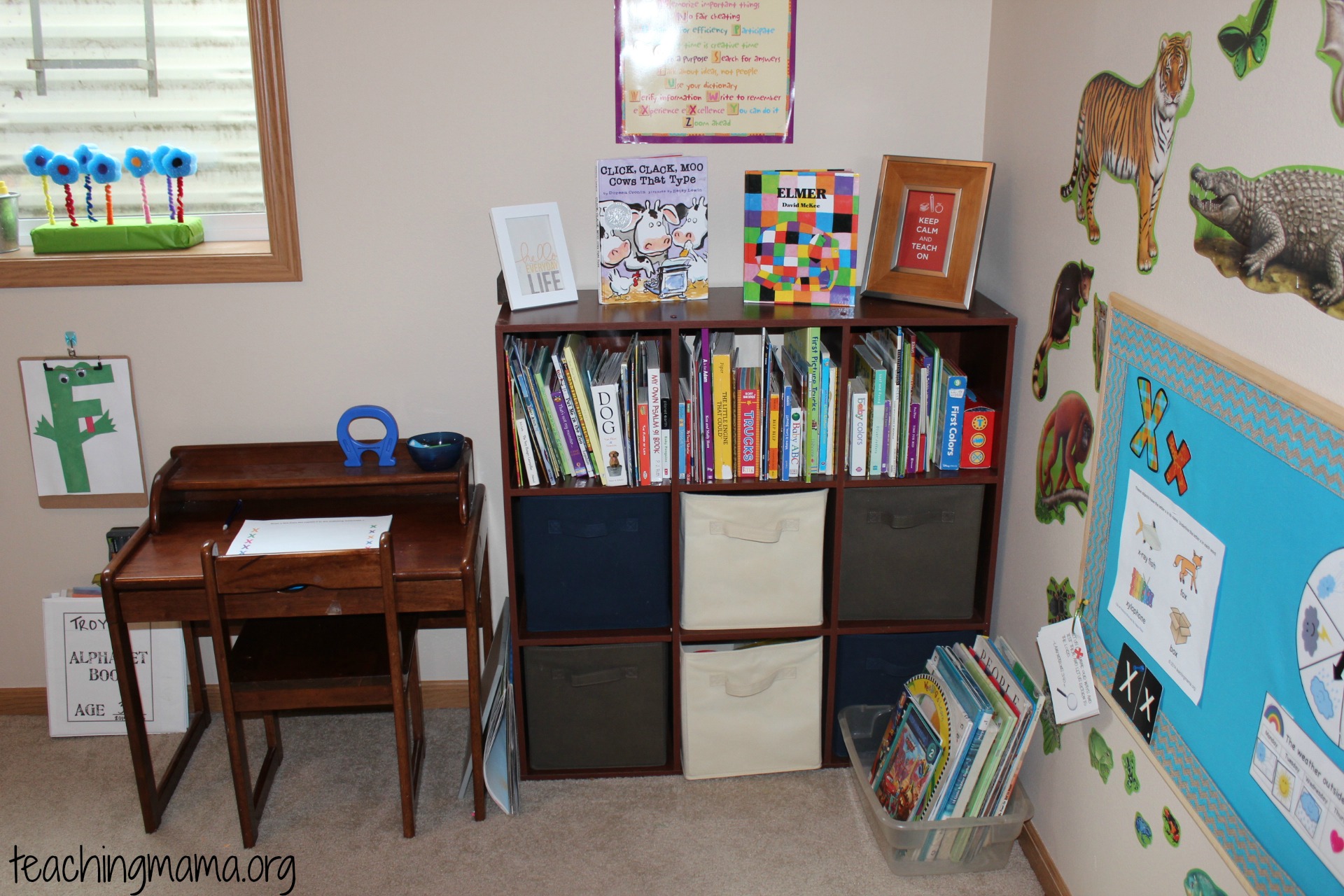 How this Type A Mama Organizes Homeschool Materials for Preschool