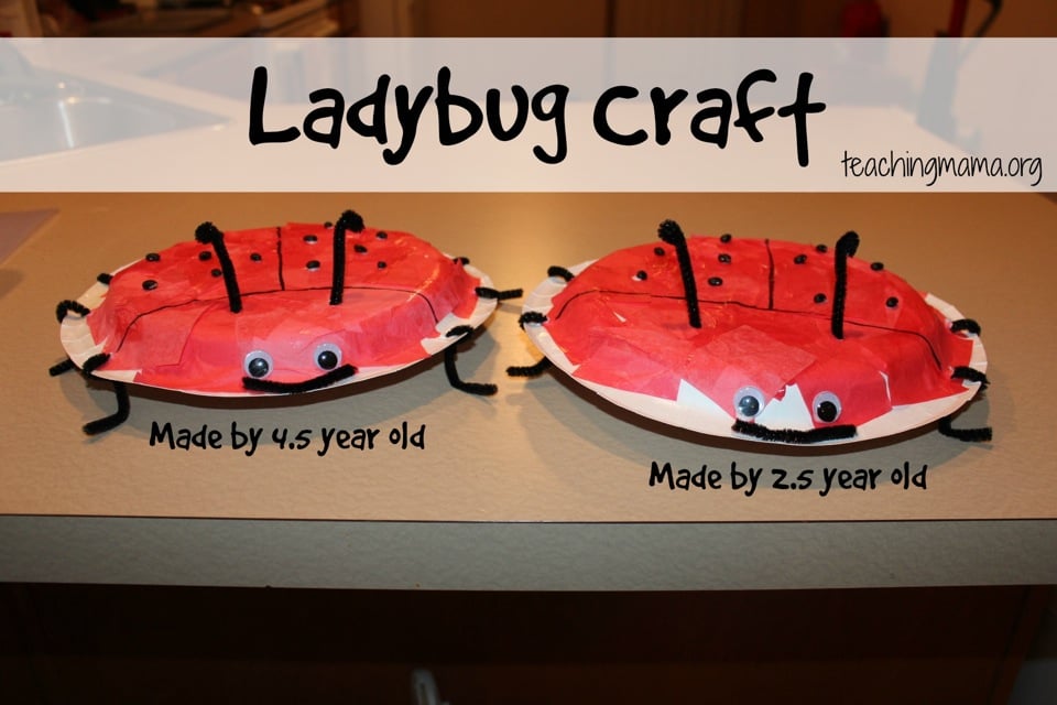 Ladybug Craft for Toddlers & Preschoolers