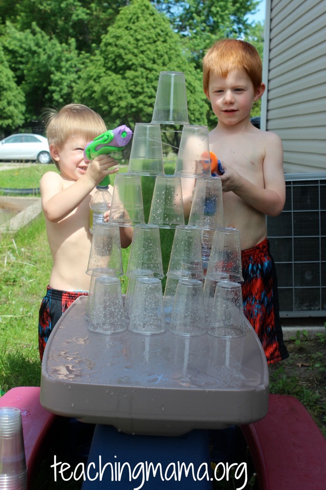 Squirting Cups with Water Guns